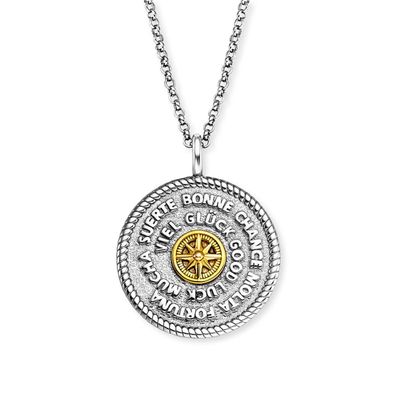 Engelsrufer Halskette Silber ERN-TALISMAN-LUCK-BI Bicolor