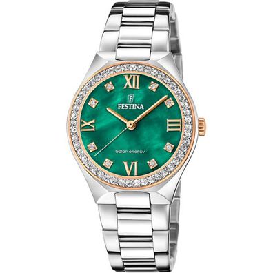 Festina Damen Uhr F20658/3 Solar, Edelstahl