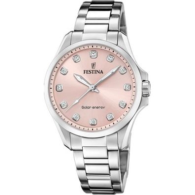 Festina Damen Uhr Petite F20654/2 Solar, Edelstahl