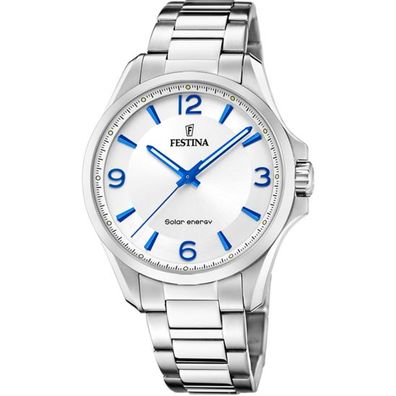 Festina Herren Uhr Petite F20656/1 Solar, Edelstahl