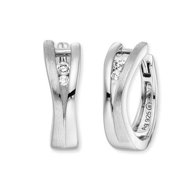 Engelsrufer Creolen ERE-XENA-ZI-CR-16 Sterling Silber mit Zirkonia