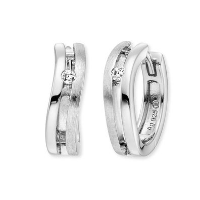 Engelsrufer Creolen ERE-ELLA-ZI-CR-16 Sterling Silber mit Zirkonia