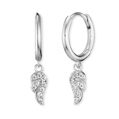 Engelsrufer Creolen ERE-FLYWING1-ZI-CR Sterling Silber mit Zirkonia