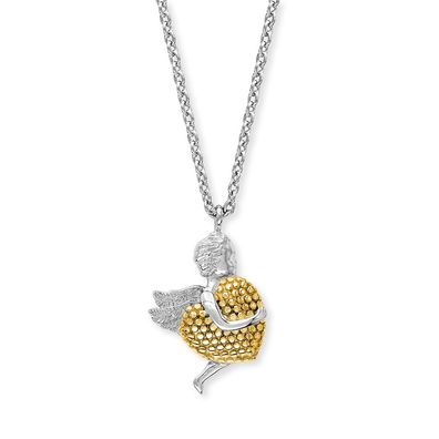 Engelsrufer Kette Silber ERN-ANGEL-HEART-BIG Gold plattiert