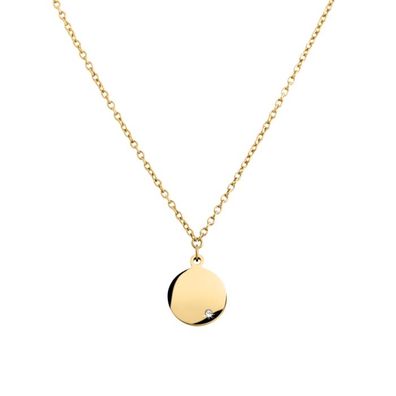 Boccia Halskette 08065-03 Titan vergoldet mit Diamant