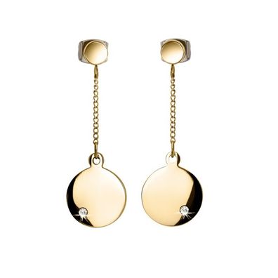 Boccia Ohrstecker 05066-03 Titan vergoldet mit Brillanten