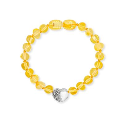 Herzengel Armband Herzflügel mit Bernstein HEB-HEARTWING-AM