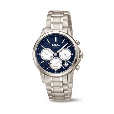Boccia Unisex Armbanduhr Titan 3742-03 Chronograph, Solar