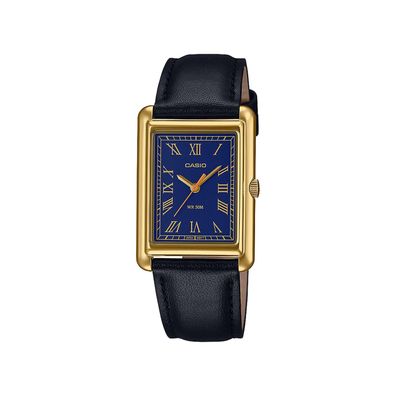 Casio Damenarmbanduhr LTP-B165GL-2BVEF Edelstahl vergoldet, Leder