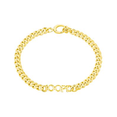 JOOP! Armband Silber Gold plattiert Panzer 2033941