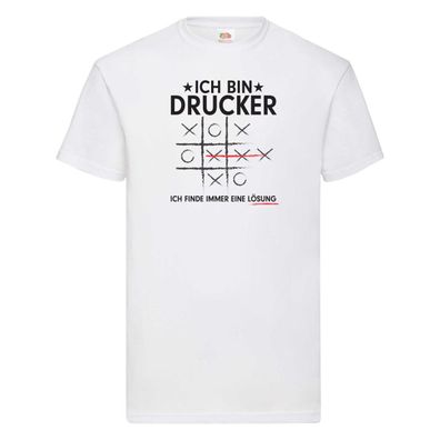 Lösung Finden: Drucker | Druckerei | Print Medien T-Shirt Weiß