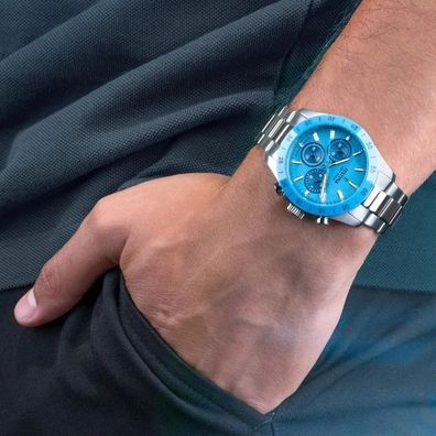 Festina Ceramic Uhr Unisex F20693/3 Chronograph, Blau, Quarz
