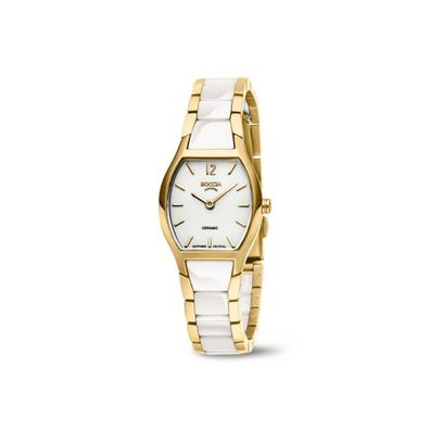 Boccia Uhr Damen 3361-03 Keramik, Titan, Gold plattiert, Quarz