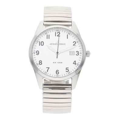 Jacques Lemans Armbanduhr 1-2002T Edelstahl, Silberfarben
