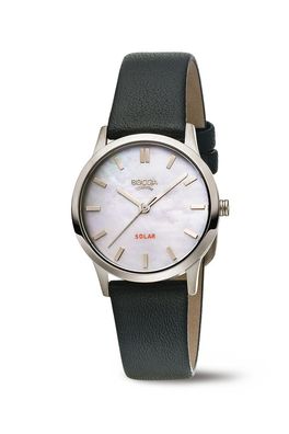 Boccia Uhr Damen 3363-01 Solar, Titan, Perlmutt, Leder