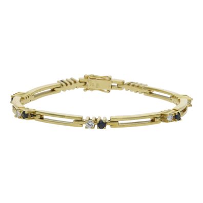 Armband 750 Gold mit Saphire & Brillanten getragen 25320951