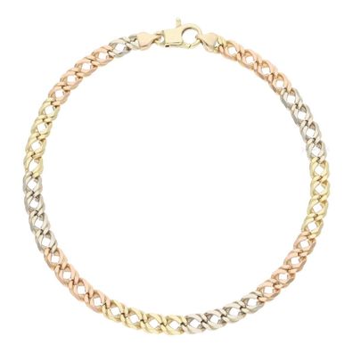 Armband 585 Rosé-, Weiß- & Gelbgold Fantasie Second Hand, getragen 25321035
