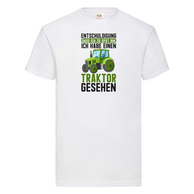 Entschuldigung das ich zu spät bin | traktor gesehen | Kind T-Shirt Weiß