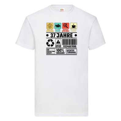 37. Geburtstag | 37 Jahre | Humor | Limited Edition T-Shirt Weiß