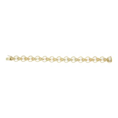 Armband 585 Gelbgold mit Akoya Zuchtperle, Handarbeit, getragen 25323066