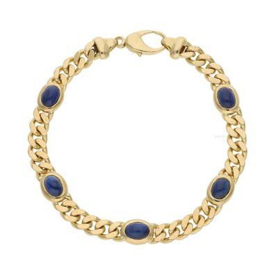Armband 750 Gelbgold mit Saphir, massiv, getragen 25322965