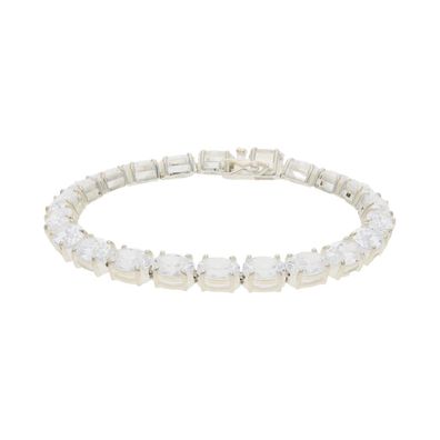 Tennis Armband echt Silber mit Zirkonia Second Hand, 25324623, getragen