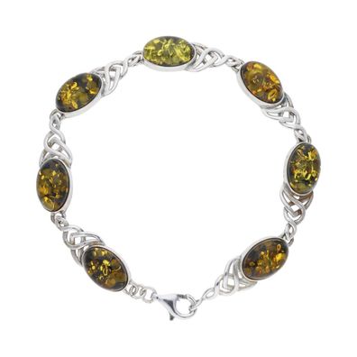Bernstein Imitat Armband echt Silber 25324646, Second Hand, getragen