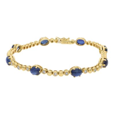 JuwelmaLux Armband 750 Gold mit Saphir und Brillanten JL30-03-0594