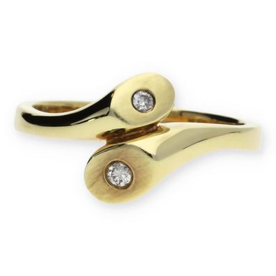 JuwelmaLux Damen Ring 585er Gelbgold mit 0,05 ct Brillanten JL30-07-0712
