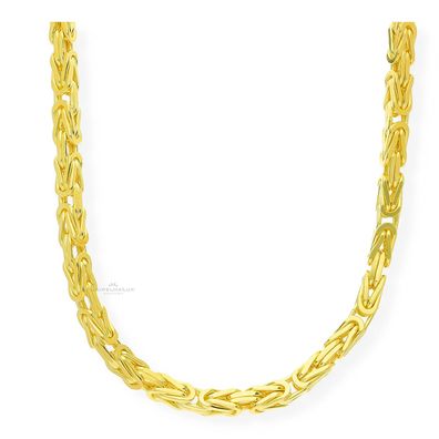 JuwelmaLux Königskette 925/000 Sterling Silber goldplattiert JL18-05-0266