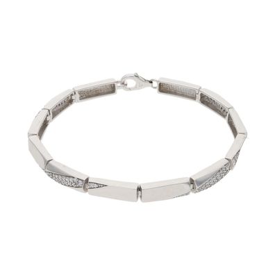 JuwelmaLux Armband 925/000 Sterling Silber mit synth Zirkonia JL10-03-2853