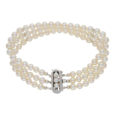 JuwelmaLux Perlenarmband 925/000 Sterling Silber JL30-03-3251
