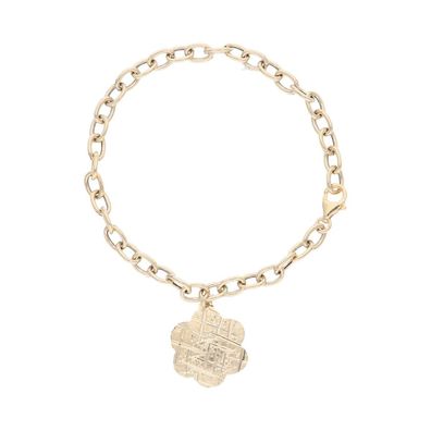 JuwelmaLux Armband 925/000 Sterling Silber vergoldet Blume JL47-03-0061