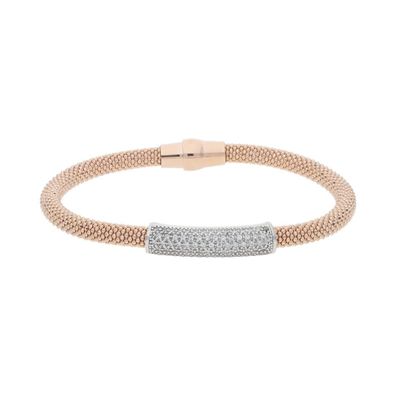 JuwelmaLux Armband 925/000 Sterling Silber Rosé vergoldet mit Zirkonia JL10-03-3084