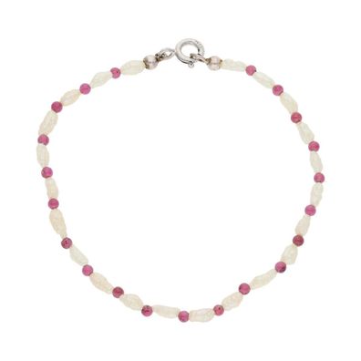 JuwelmaLux Armband 925/000 Silber Süßwasserzuchtperle Granat JL30-03-4641