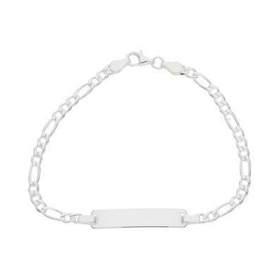 JuwelmaLux personalisierbares Armband Silber Figaro JL11-03-0117