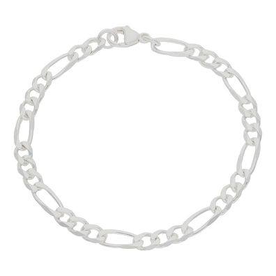 JuwelmaLux Armband 925/000 Sterling Silber rhodiniert Figaro JL18-03-0270