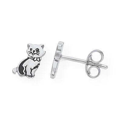 JuwelmaLux Kinder Ohrstecker Silber 925 Katzen JL10-06-0638