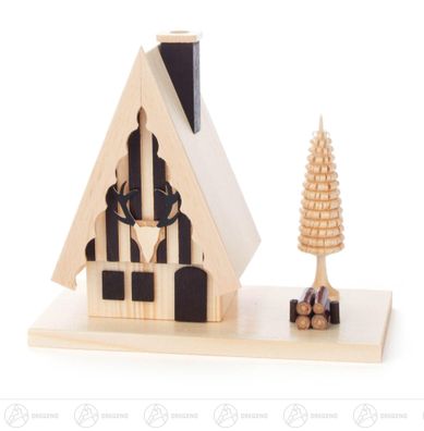 Räuchermann Räucherhaus Jagdhütte BxHxT 14cmx13cmx7 cm NEU Erzgebirge Rauchmann