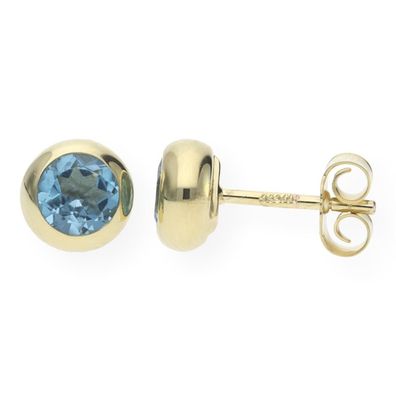 Ohrstecker Gold 333 Blautopas JL20-06-0618 JuwelmaLux