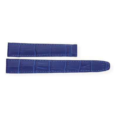 JuwelmaLux Uhrband JL38-10-0193 Leder, Blau