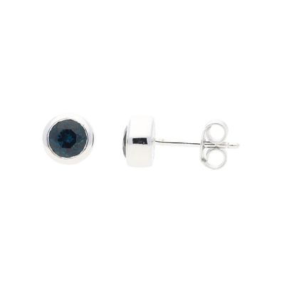 JuwelmaLux Ohrstecker 925 Silber rhodiniert mit Blautopas JL10-06-2286