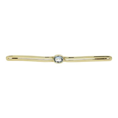 JuwelmaLux Brosche 585/000 (14 Karat) Gold mit Aquamarin JL30-01-2123