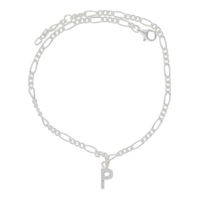 JuwelmaLux Fußkette Buchstabe "P" 925 Silber mit Zirkonia JL16-04-0477