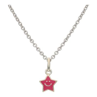 Kinder Kettenanhänger Silber 925 Stern rosa JL30-02-3020 JuwelmaLux