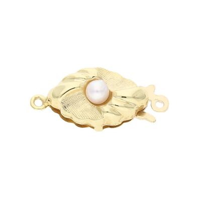 JuwelmaLux Perlenschließe 375/000 (9 Karat) Gold mit Akoya Zuchtperle JL30-09-4183