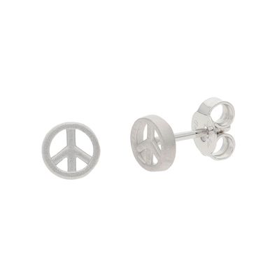 JuwelmaLux Ohrstecker 925 Sterling Silber Peace Symbol JL32-06-0085