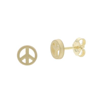 JuwelmaLux Ohrstecker 333/000 (8 Karat) Gelbgold, Peace JL32-06-0150