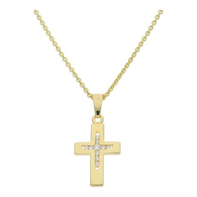 JuwelmaLux 333 Gold, Kreuz Anhänger, Zirkonia JL14-02-0438