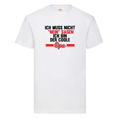 Der Coole Opa | Großvater | Enkel | Beste Opa T-Shirt Weiß